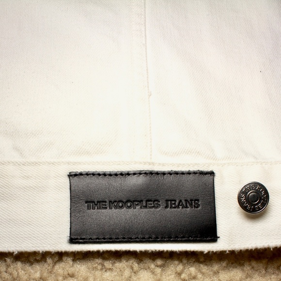 THE KOOPLES Oversized White Denim Jacket w/ PATCH - Picture 7 of 8